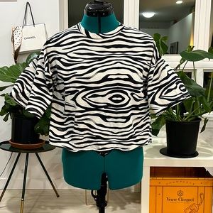 Grayson Threads | Crop-top Zebra Print